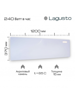 LAGUSTO Электрический обогреватель Design (GW) акриловая панель отопления для дома, цвет белый