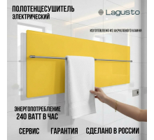 LAGUSTO серия ECO Полотенцесушитель Электрический, акриловый камень Premium, модель Design 370мм 1200мм (G1SN01.1152), цвет желтый