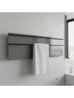 LAGUSTO серия ECO Полотенцесушитель Электрический, акриловый камень Premium, модель Design 370мм 1200мм (G2BL.1152), цвет серый