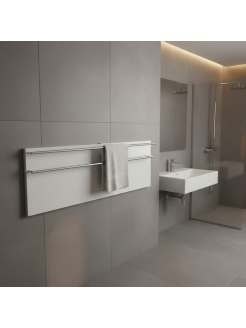 LAGUSTO серия ECO Полотенцесушитель Электрический, акриловый камень Premium, модель Design 370мм 1200мм (G2SN02.1152), цвет белый