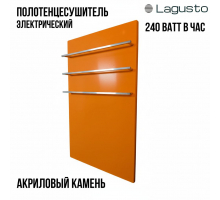 LAGUSTO серия ECO Полотенцесушитель Электрический, акриловый камень Premium, модель Kristall 440мм 680мм (V3), цвет оранжевый