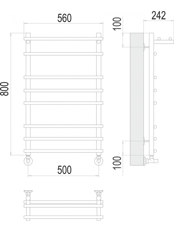 Ватра с/п П8 500х800 Полотенцесушитель TERMINUS